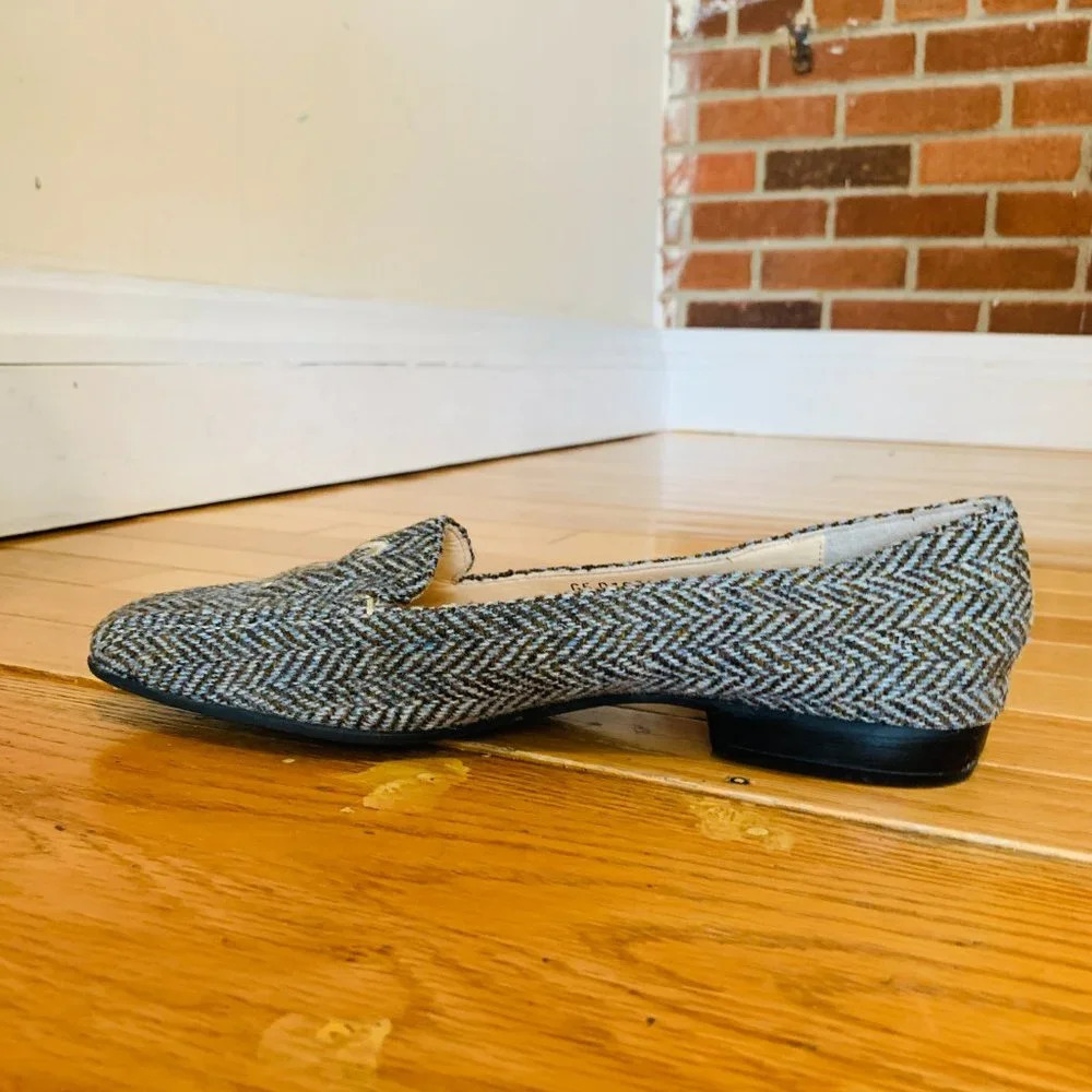 Cole Haan Collection Womens Tweed Loafer Size 9 Blue Brown Made in Italy - Picture 11 of 15